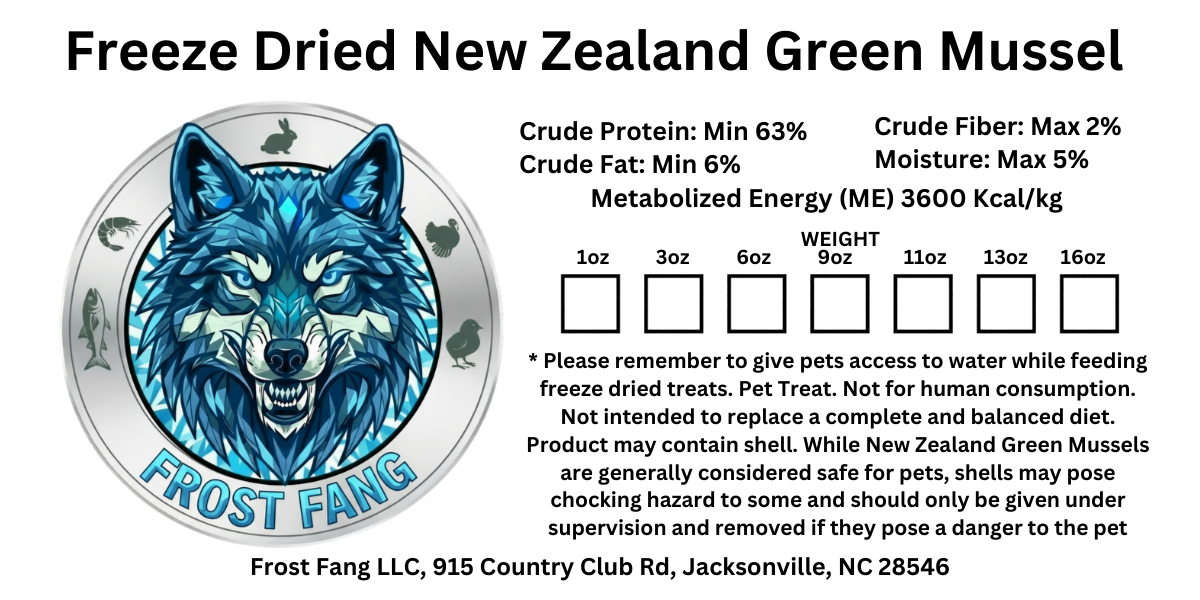 Freeze-Dried New Zealand Green-Lipped Mussel Treats