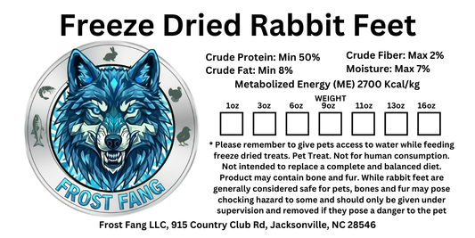 High-Protein Freeze Dried Rabbit Feet (Back) | Natural Single Ingredient Dog Treats