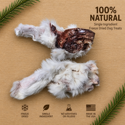 Rabbit Heads (Medium Halves) - Premium Single Ingredient Dog Treats