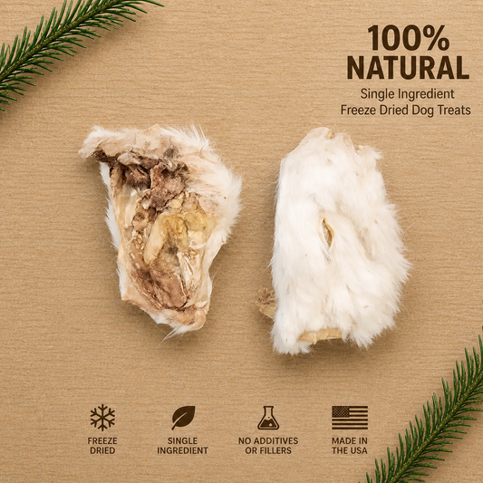 Rabbit Heads (Medium Halves) - Premium Single Ingredient Dog Treats