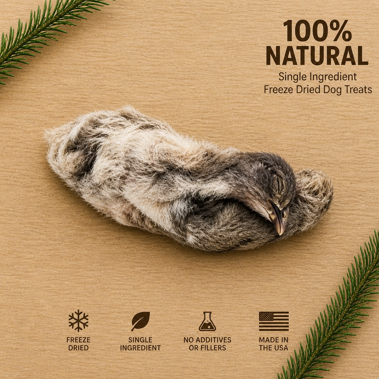 Freeze-Dried Whole Small Chicken Treats