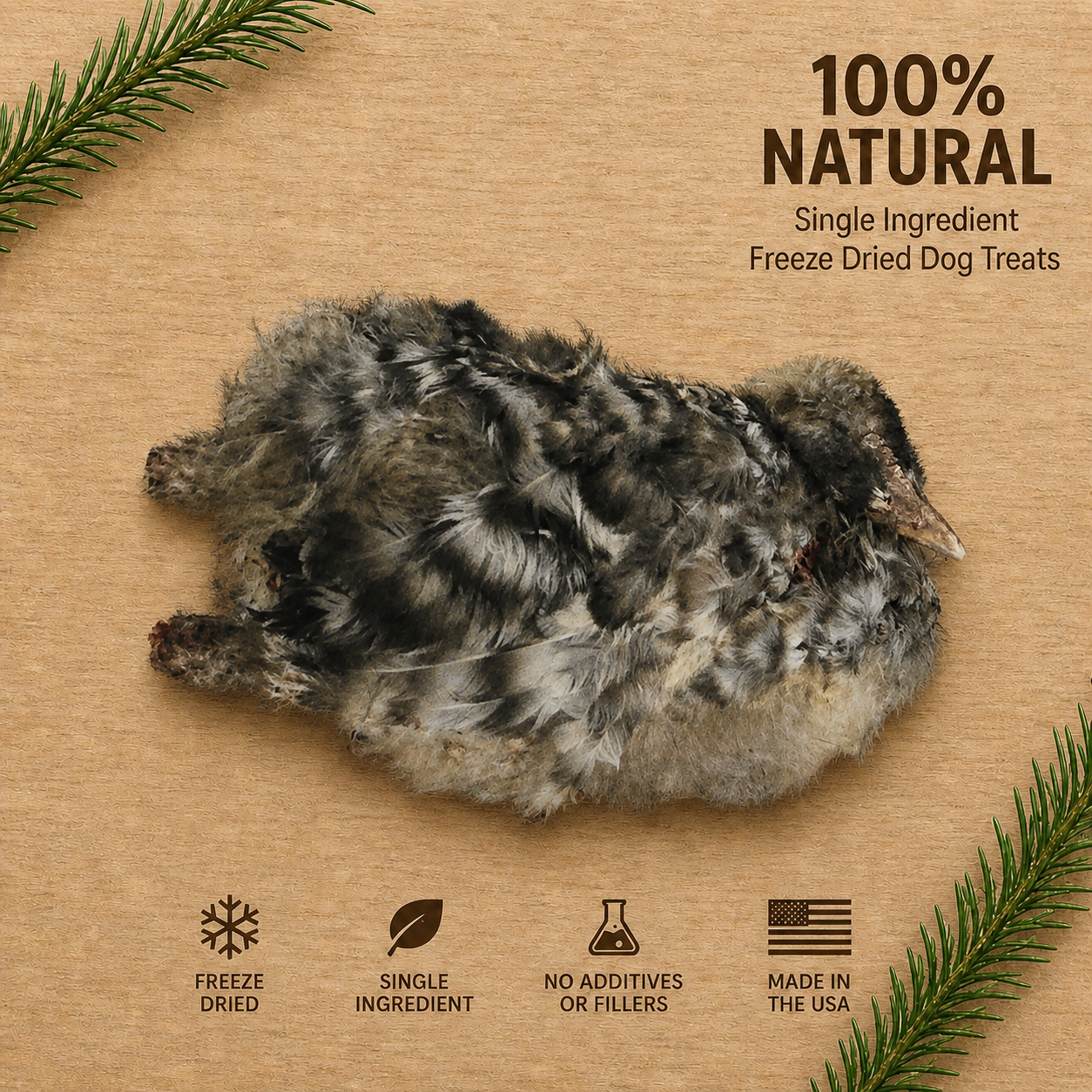 Freeze-Dried Whole Small Chicken Treats