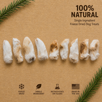 Freeze-Dried Front Rabbit Feet Dog Treats