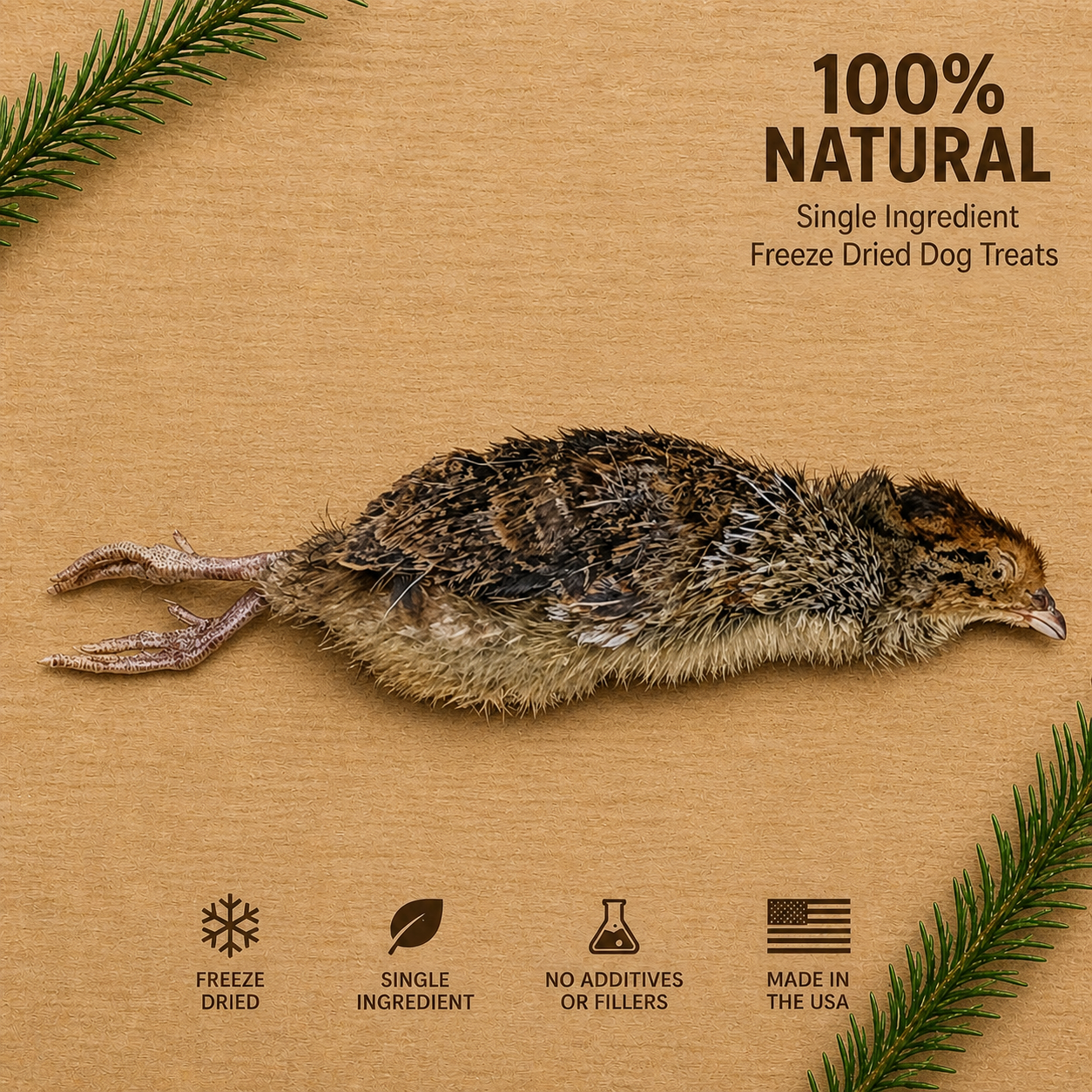 High-Protein Freeze Dried Quail (Small) | Single Ingredient Dog & Cat Treats