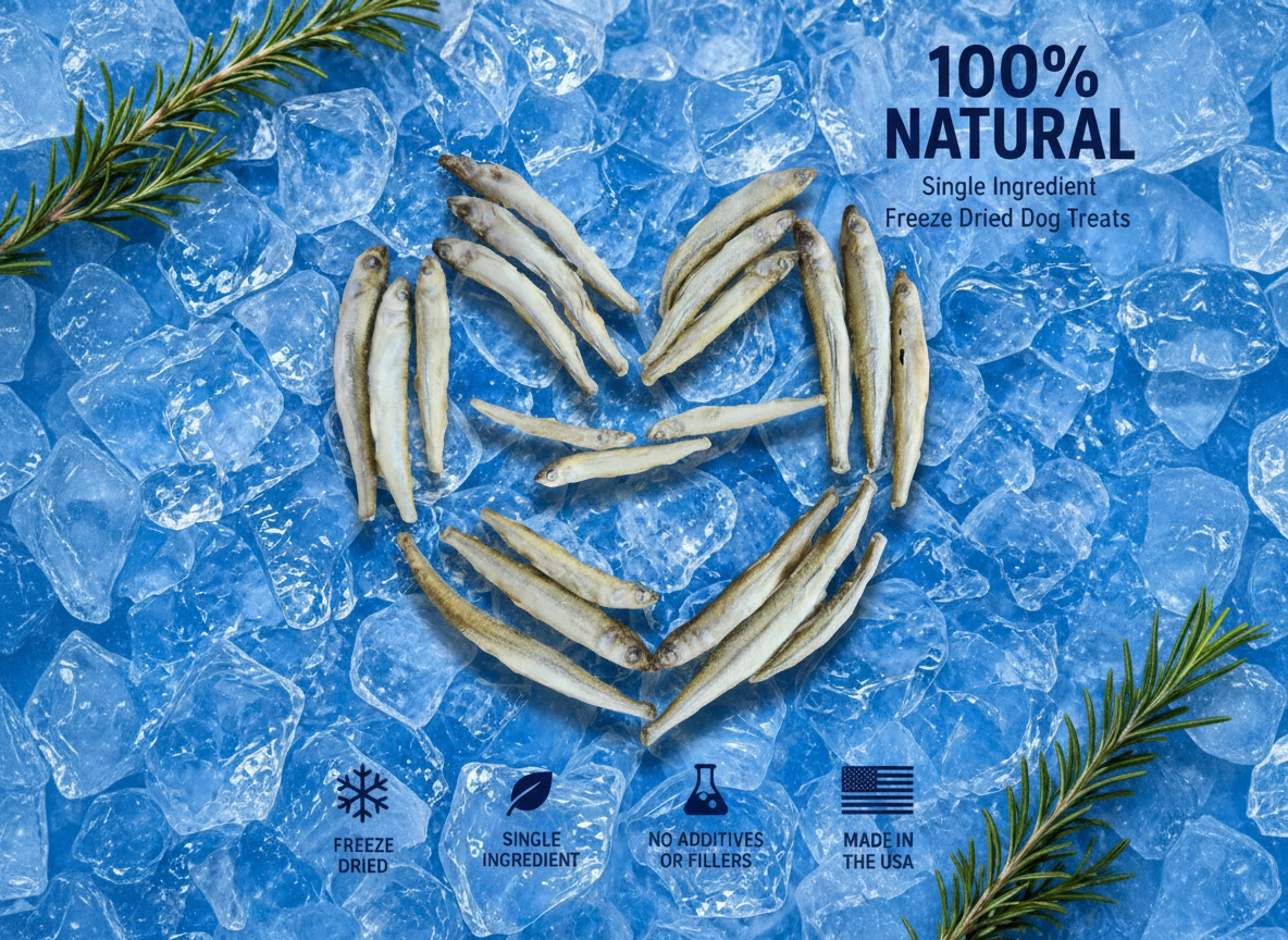 Freeze-Dried Smelt - High-Protein Single Ingredient Dog Treats