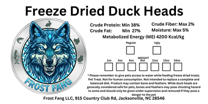 Freeze-Dried Whole Duck Head Dog Treat