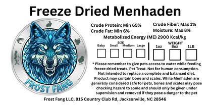 Freeze-Dried Large Menhaden Dog Treats